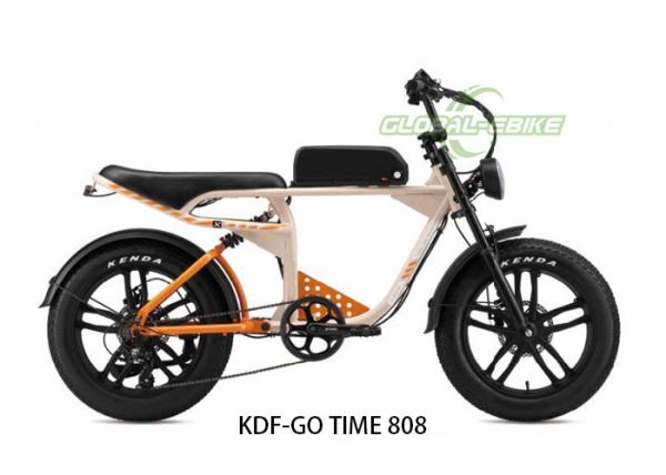 KDF-GO TIME 808 Orange Retro Style Electric Bike with 48V 250W Motor 48V 13Ah