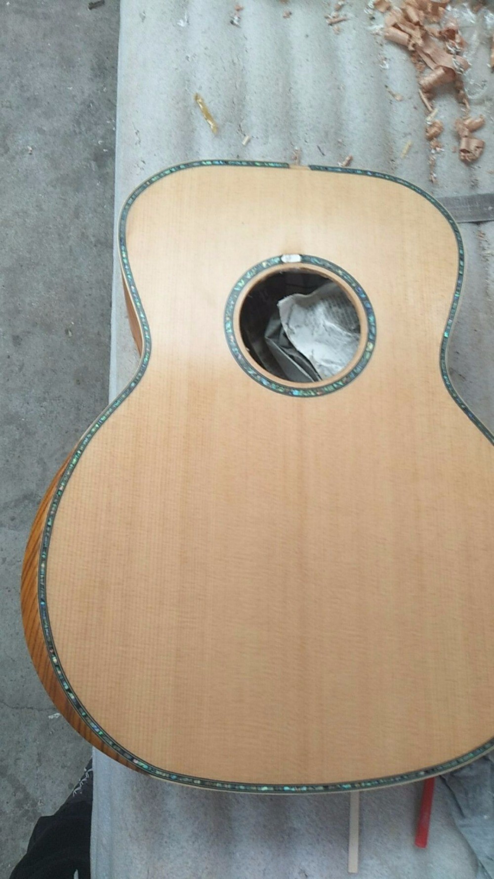 AAA quality new custom guitars OM body african sanders wood solid acoustic electric guitar