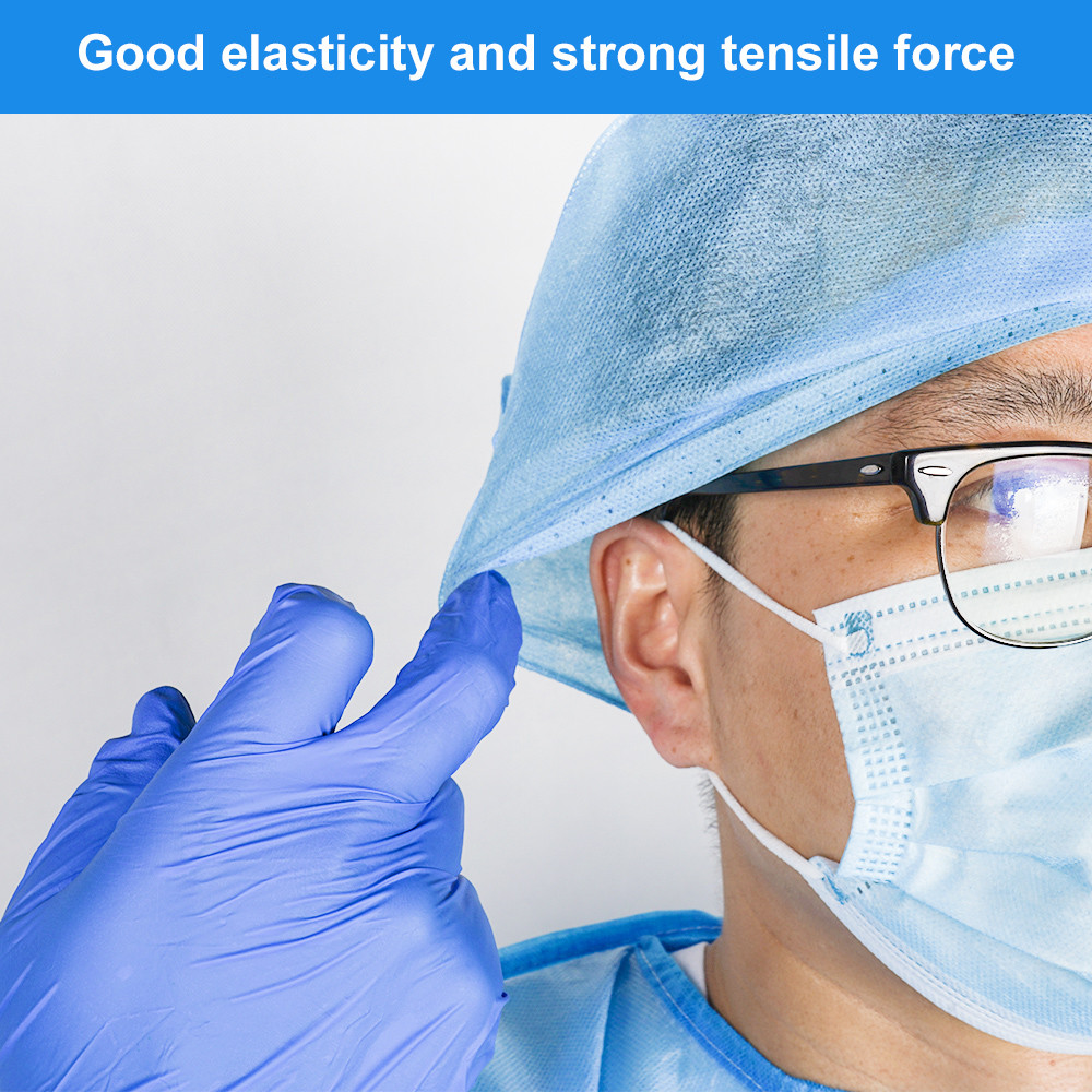 Anti Dust Medical Surgical Cap Hat Head Cover , Mob Bouffant Cap Doctor Nonwoven Cap