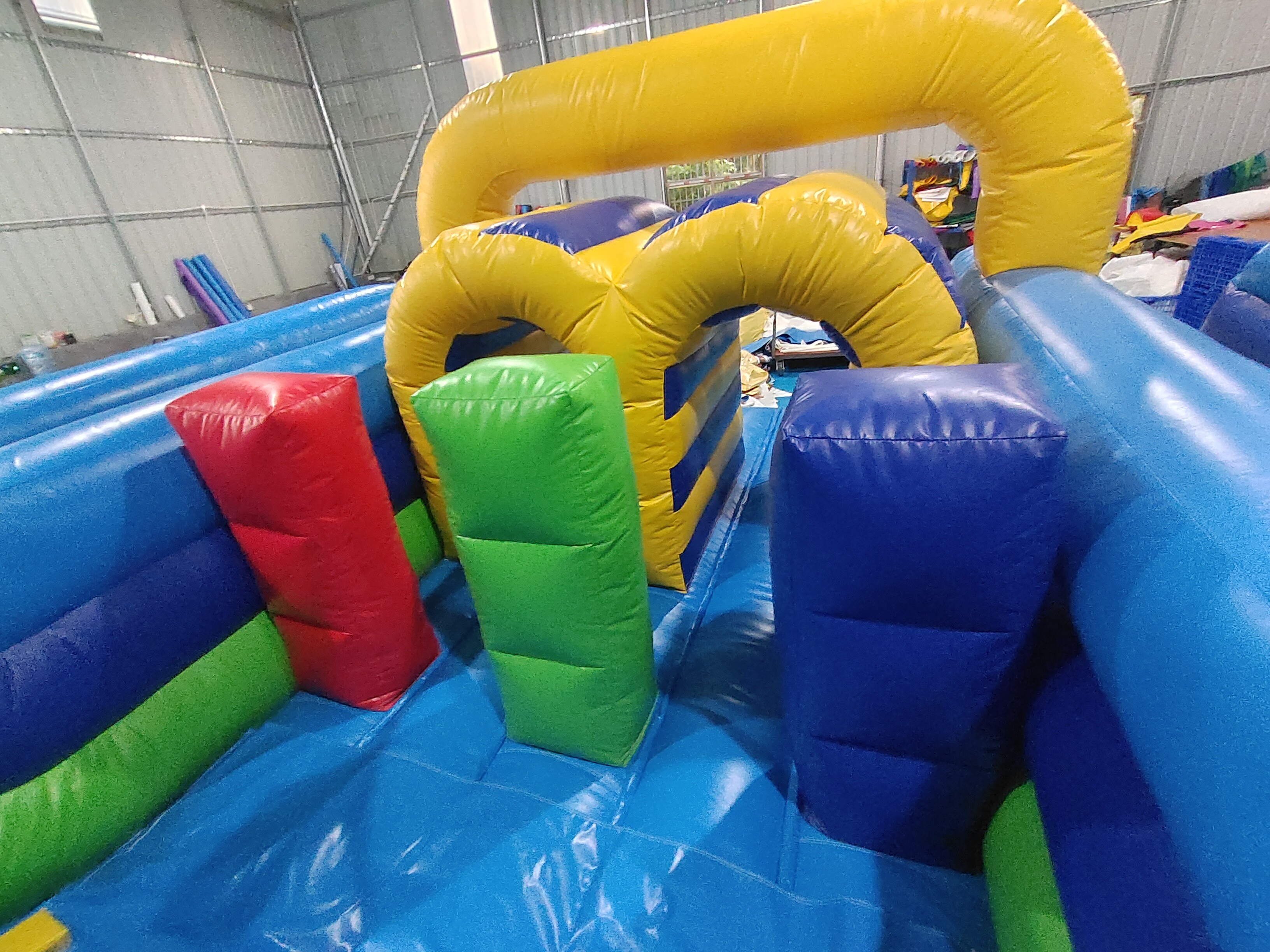 UL Listed Commercial Inflatable Water Slides Vertical Rush Inflatable Obstacle Slide Customized Logo