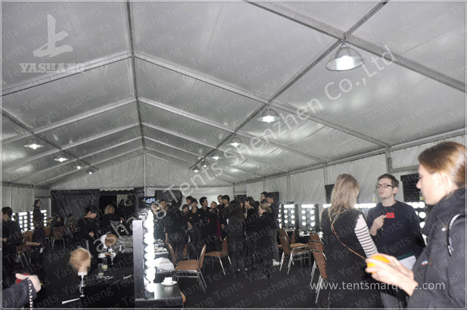Durable 300 People Black Fabric Tent Structures , PVC Party Tent Marquee