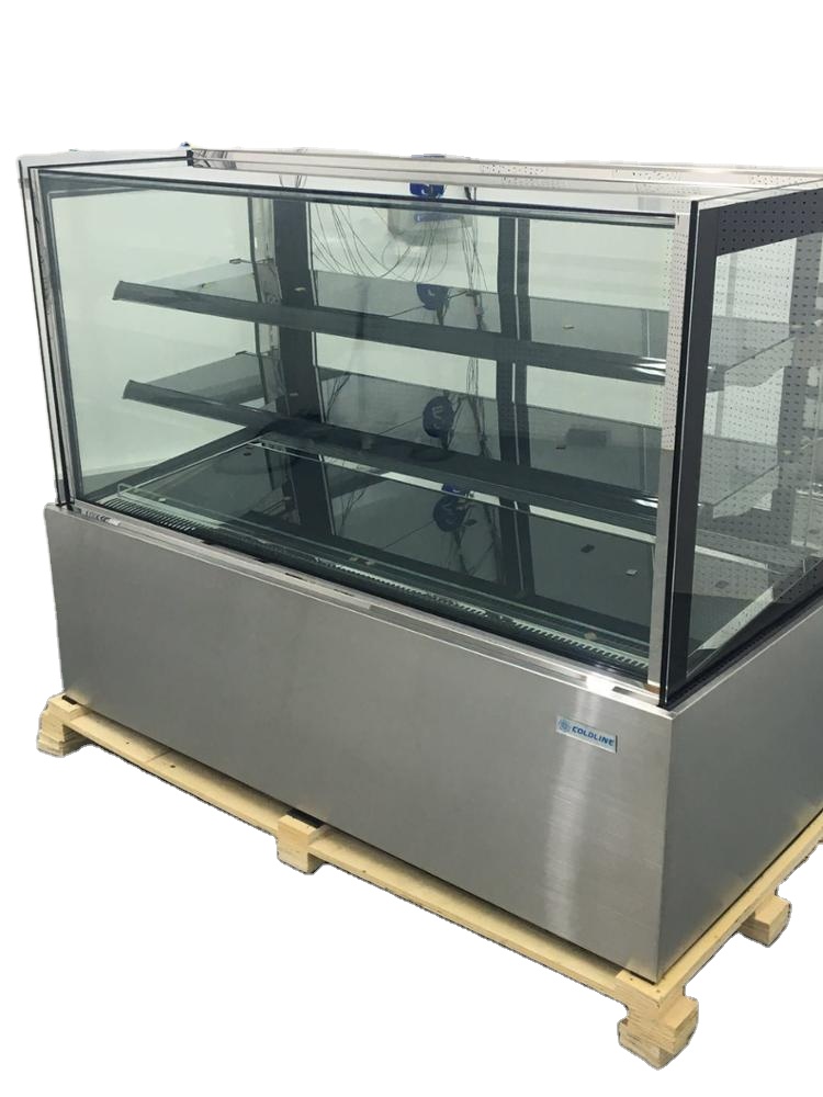 10 CU.FT Square Refrigerated Bakery Display Case Pastry Case 3 Shelves