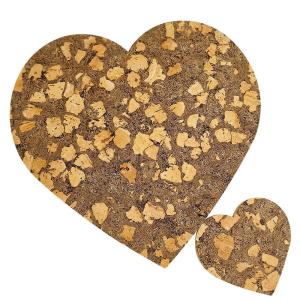  Heart-Shaped Cork Coasters Placemat with Cork Fabric High resilience Manufactures