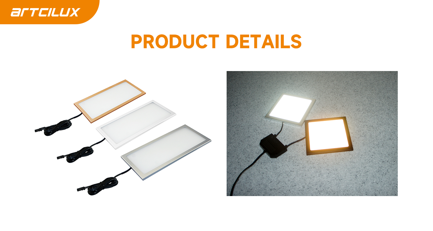 5.3mm Thin Square Under Cabinet Lights SMD4013 Surface Mounted Kitchen LED Light