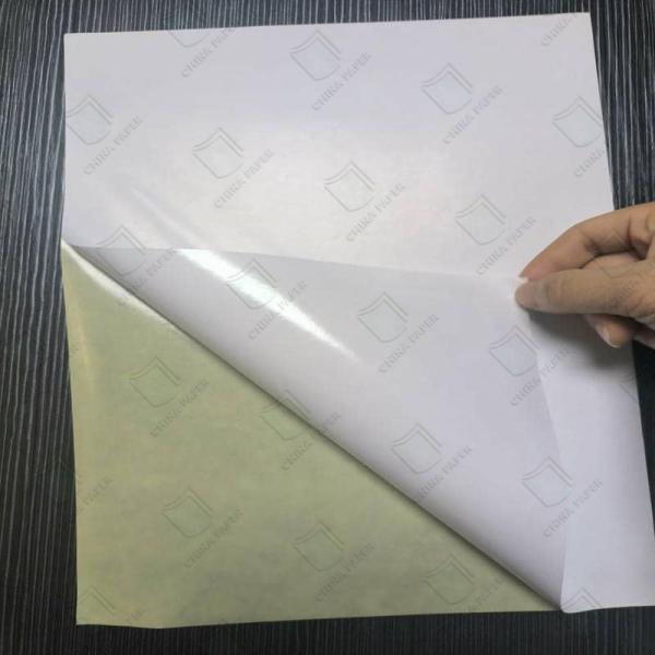 Yellow / White Release Paper Printed Self Adhesive Labels Roll For Easy