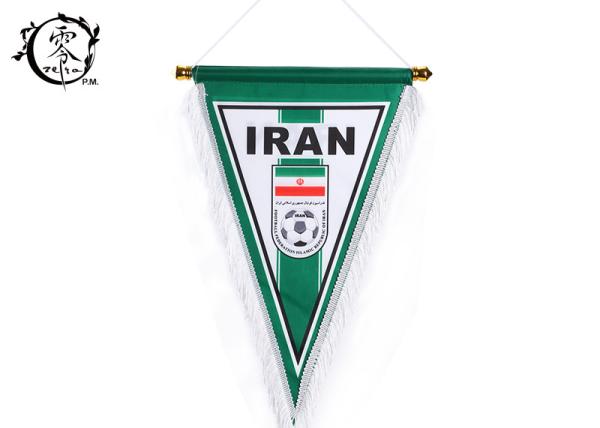 Iran Pennant Multicultural Flag Banners , Digital Printed National Country Team