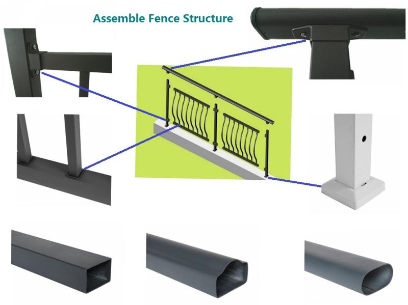 China Factory Customized Anti-Corrosion Zinc Steel Assembled Decorative Picket Grassland Pool Fence