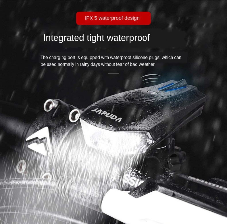 Smart Sensor USB Charging LED Bicycle Light Waterproof Bike Lights For Night Riding 76g