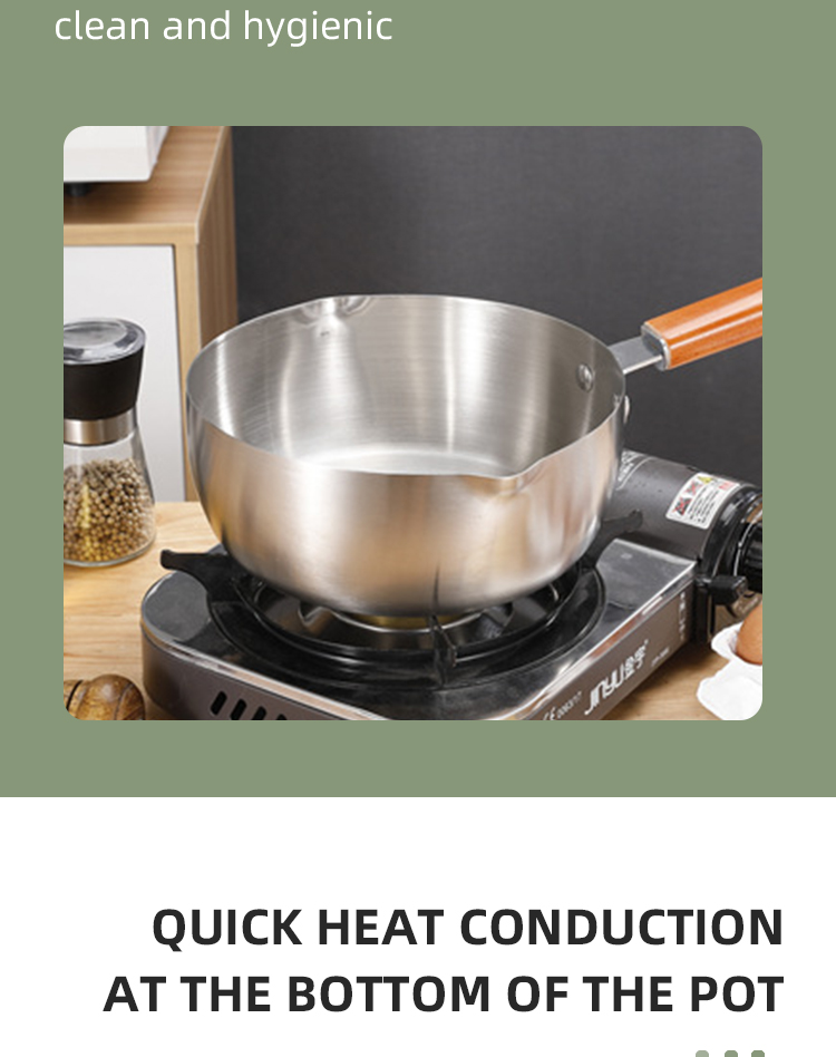 Humanized Japanese Sauce Pan Kitchen Cooking Non Stick Milk Boiling Pot