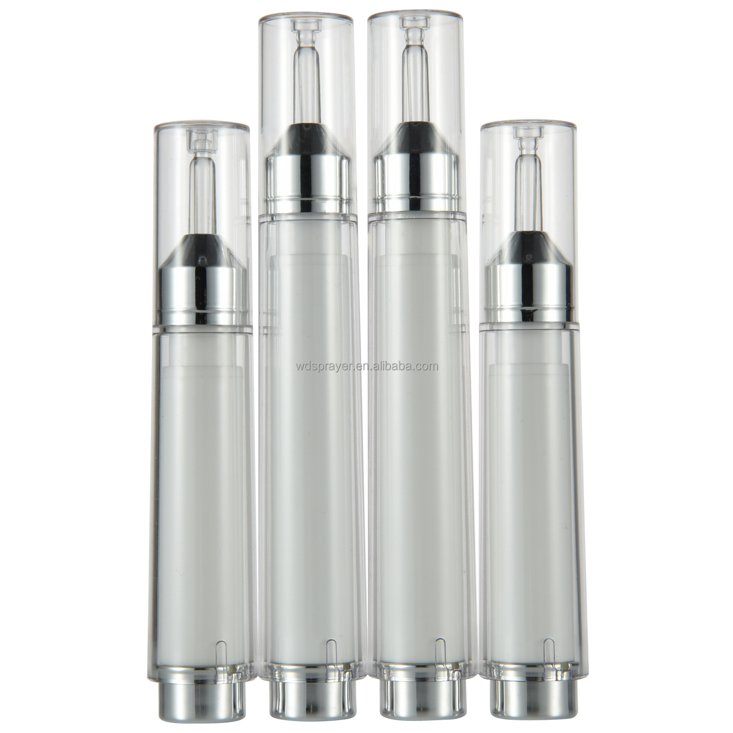 Customized Printing 15ml Syringe Bottle Airless Empty Cosmetic Container PETG Material