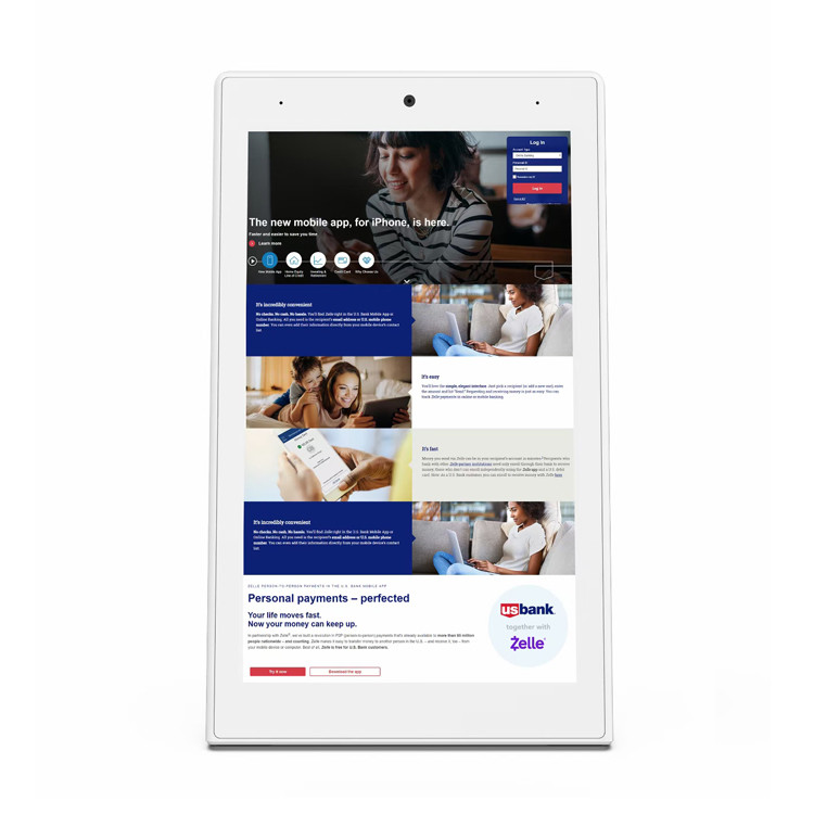 Portrait Android Tablet 8 inch Feedback Device PC Touch WIFI RJ45