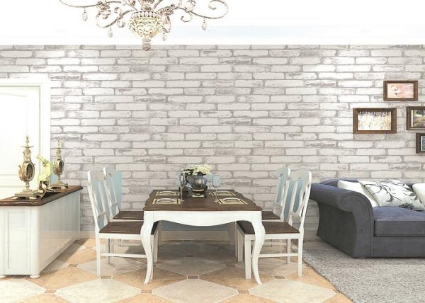 Natural Plant Fibers 3D Brick Wallpaper Old Industrial Fresco Living Room Bakery