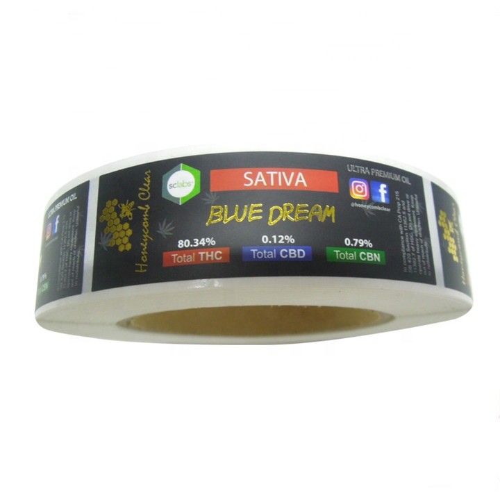 Preroll Logo Sticker Printing Waterproof Custom Packaging labels
