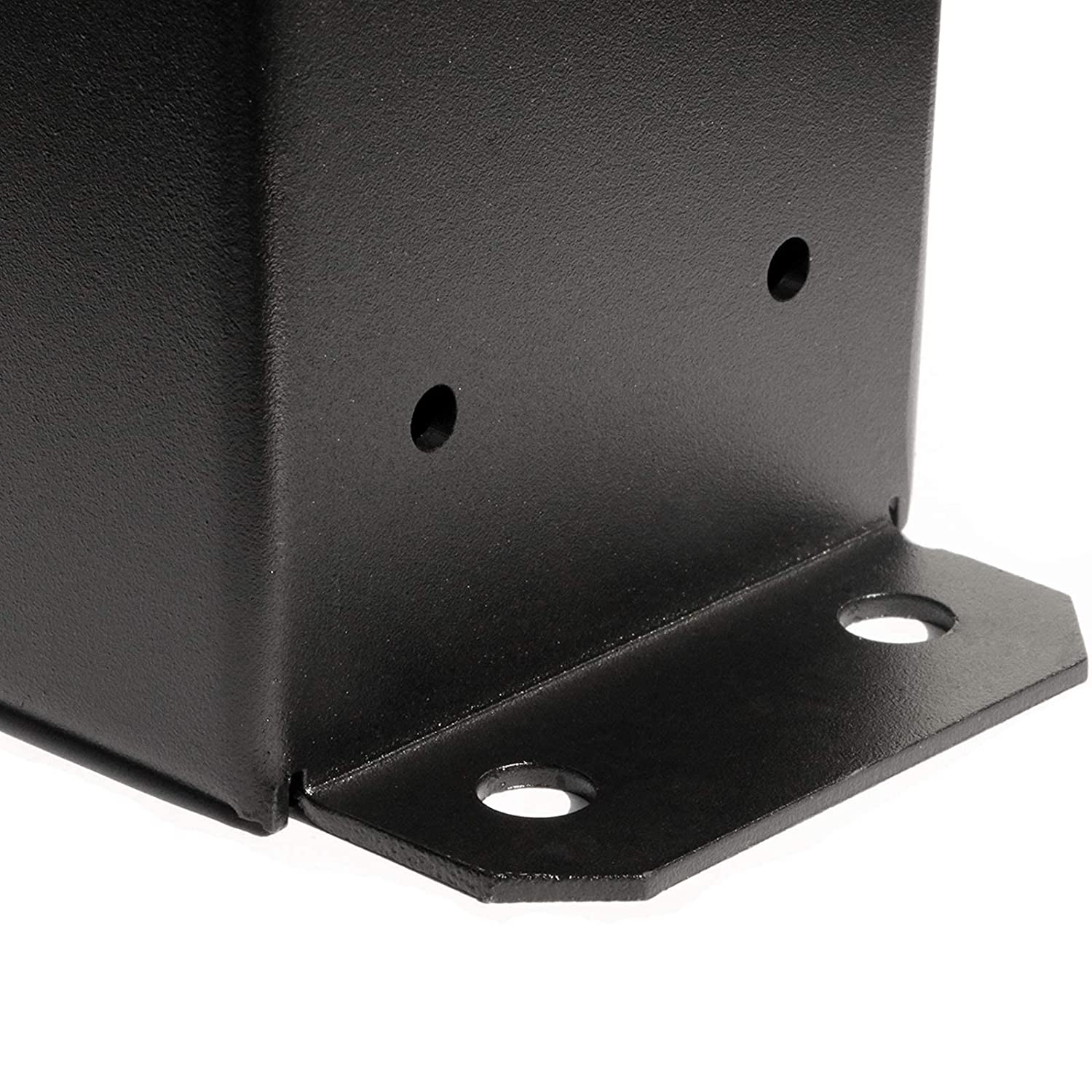 Inner Size 3.6"x3.6" Post Base Brackets Heavy Duty Powder-Coated Post Anchor Matte Black Wood Post Brackets
