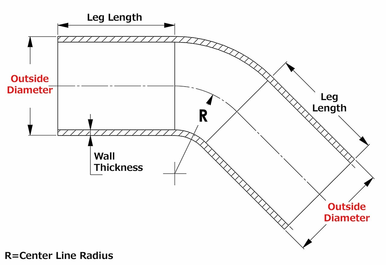 Mill Finished Aluminium Tube Profiles 45 Degree Bend Elbow For Oil Cooler