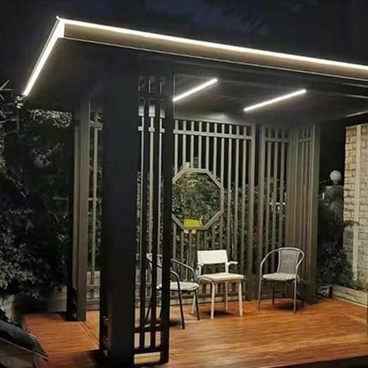 Waterproof Outdoor Bioclimatic Awning Rainproof Luxury Modern Electric Pergola