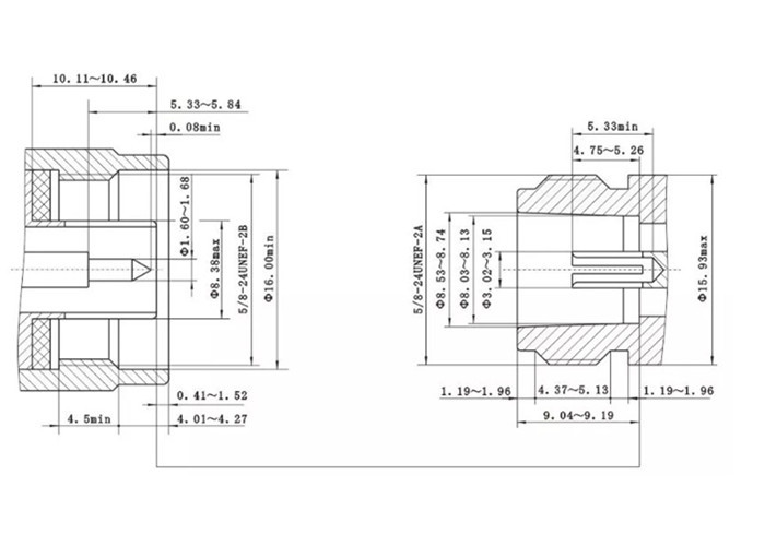 N Female Flange Mounted RF Coaxial Connector with Microstrip