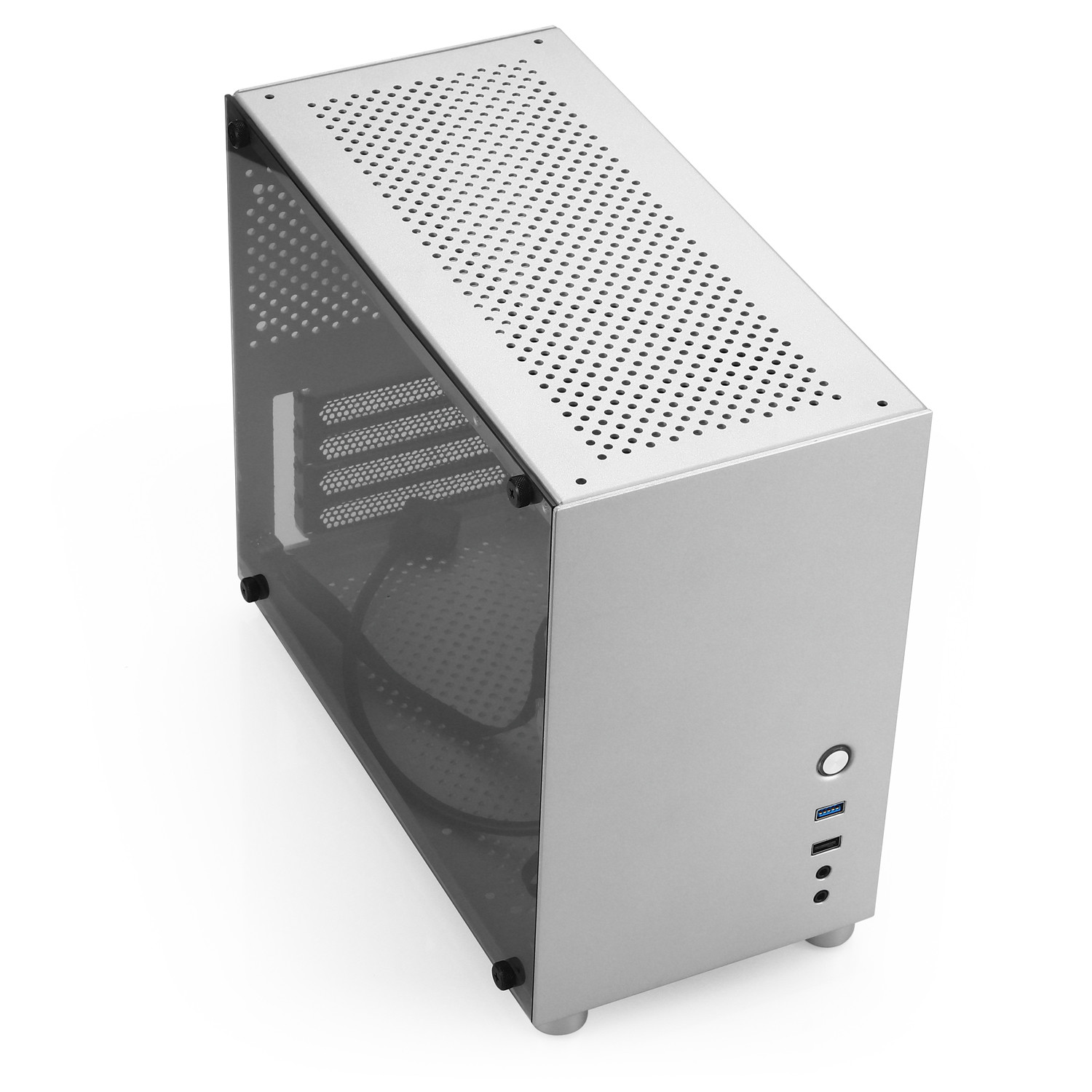 3mm Tempered Glass Aluminium PC Case With 9mm Fan