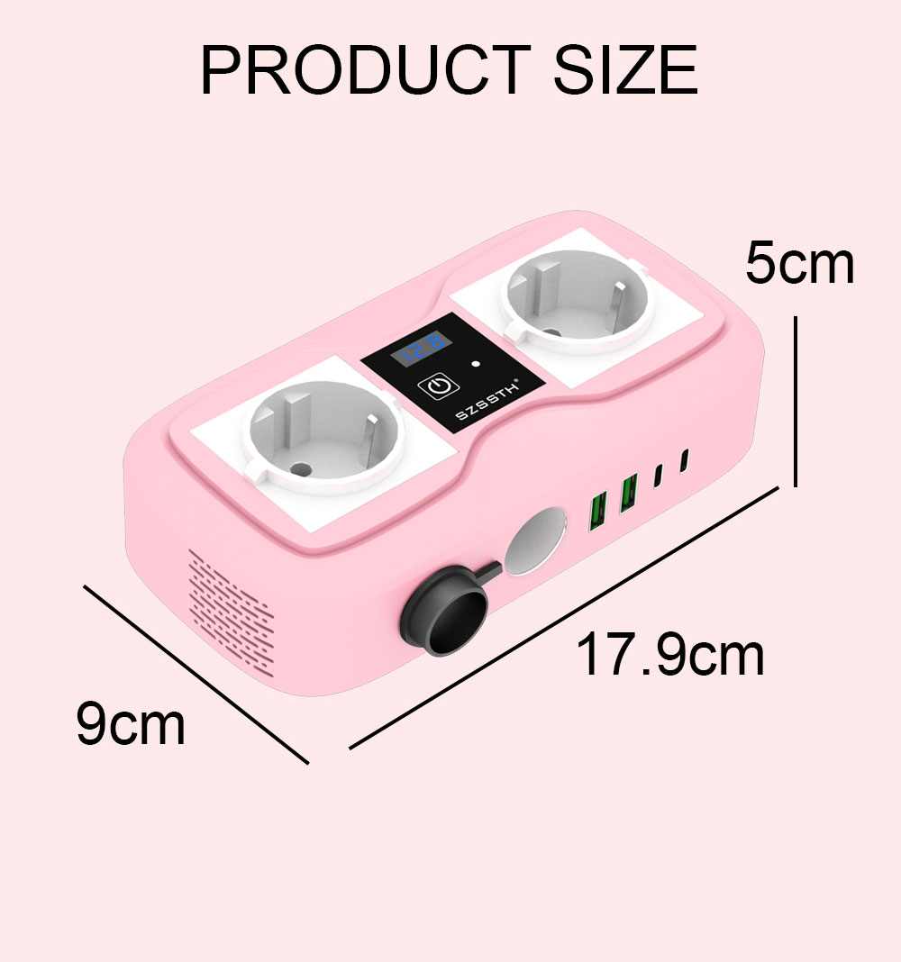 Modified Sine Wave 200 Watt Car Inverter 12V DC To AC 240V With 2 USB Charging Ports