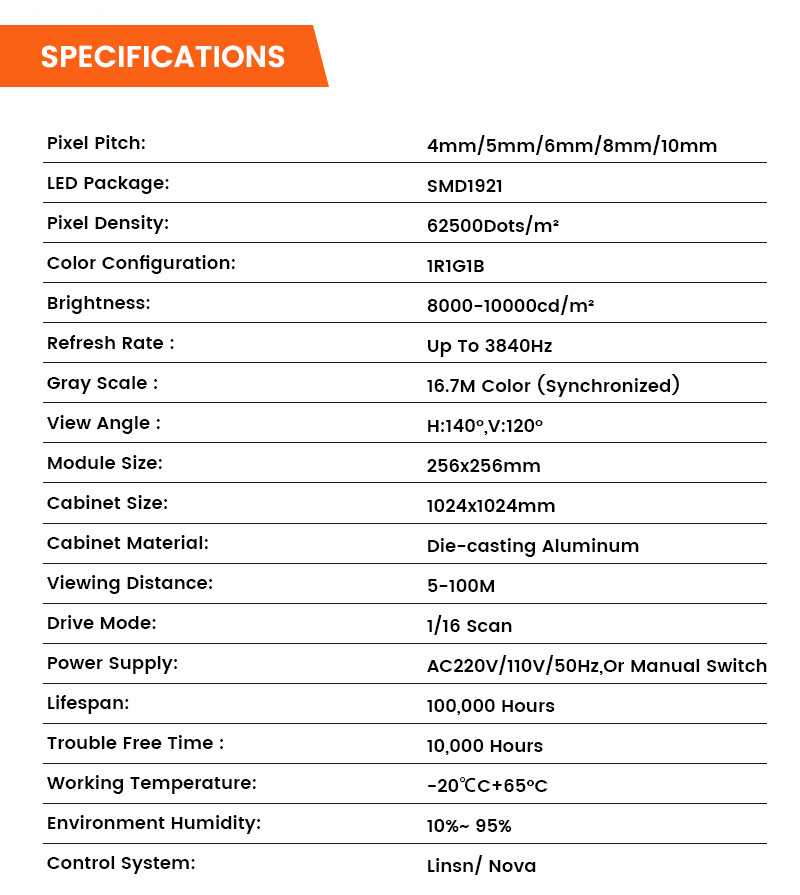 High brightness 10000nits IP65 P4 P5 P6 P8 P10 mupi digital led signage display digital