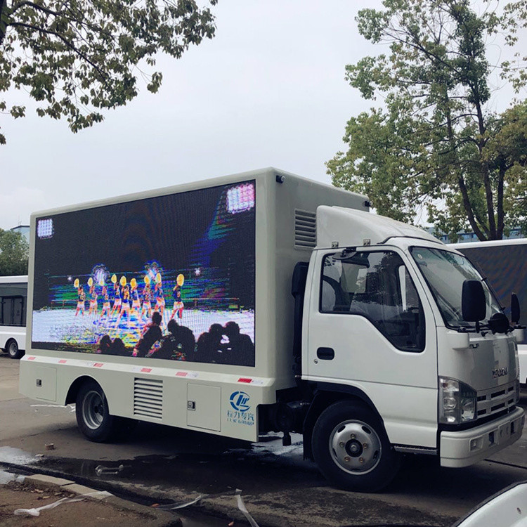 ISUZU Digital Billboard Truck 3840*1728mm 3 Sides P5 Mobile LED Display Truck