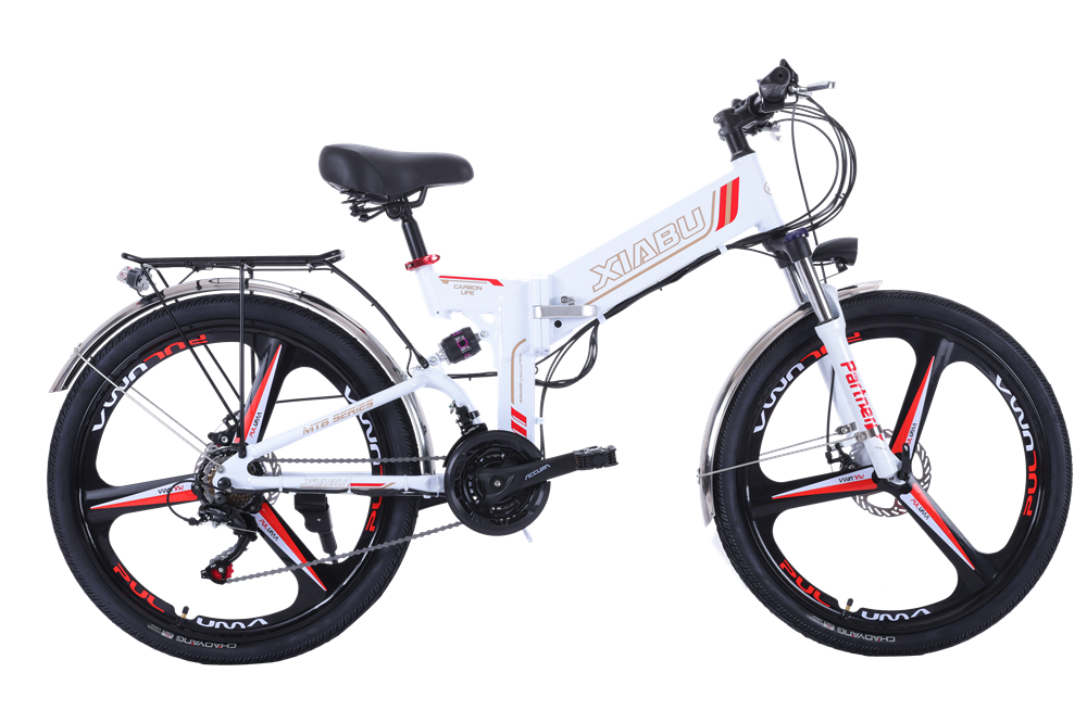 26 inch Rear Hub Motor 24 Speed Mountain Electric Bike With Double Disc Brake 48V 350W