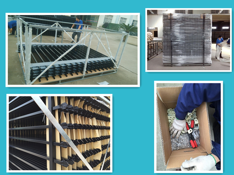 Hot Sale Crimped Spear Top Metal Picket Security Garrison Fence for Australia Market with Stain Black Powder Coated