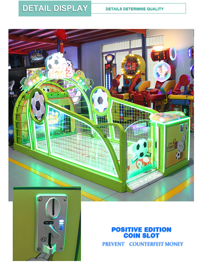 Mini Kids Gym Playground Big Big Soccer 2 Players Play Football Game Machine with 55 Inch Screen