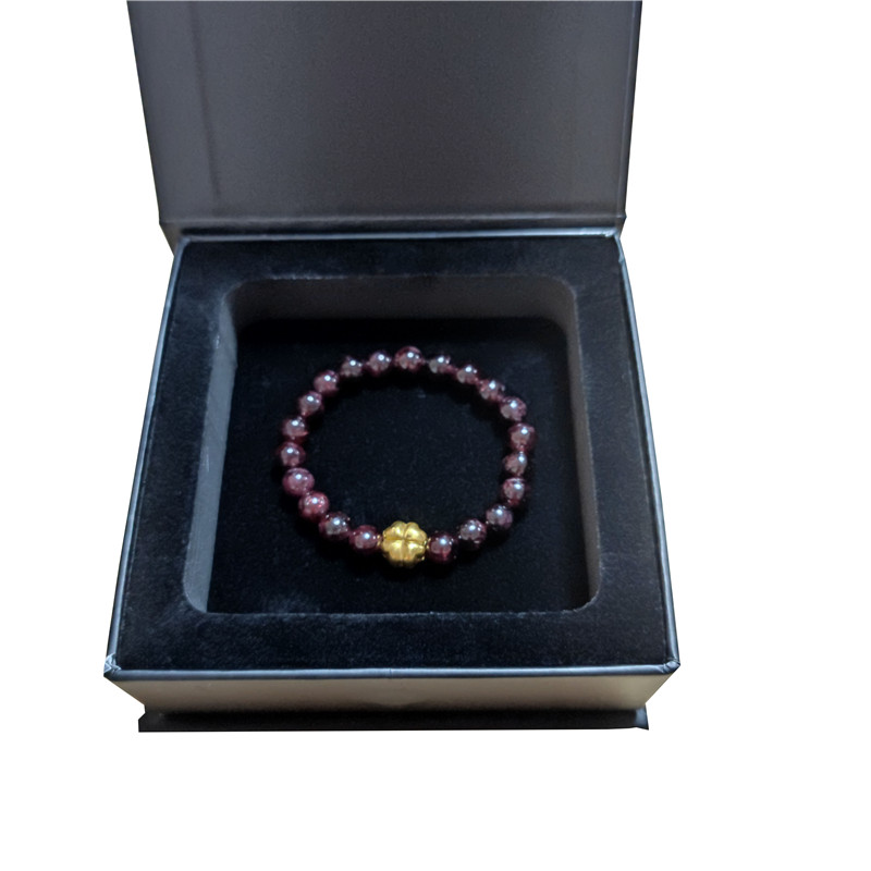 Custom Logo Jewelry Gift Packaging Box with Velvet Insert in Matt or Glossy Lamination