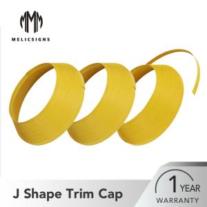 China Coffee Bar 3D Plastic Aluminum Yellow Color Plastic Trim Cap For Channel Letter Edge High Strength on sale