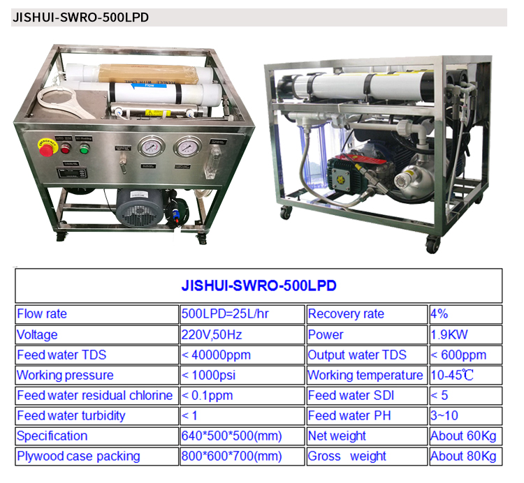 250LPH Containerized Water Treatment Plant , sea water desalination equipment
