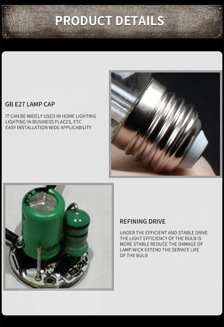 LED Bulb Retro Tungsten Bulb E27 Screw St64 Antique Bulb