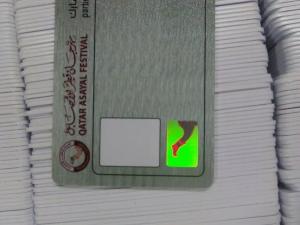 China Contactless Smart Card OEM Hologram Sticker Security ID Card with CMYK printing on sale