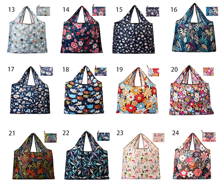 low price portable collapsible vest bags polyester shopping bags folded tote for shopping