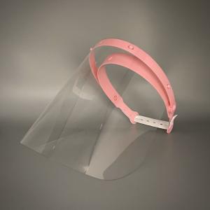 Pink Bracket Protective Face Shield Retractable With Clear Visor