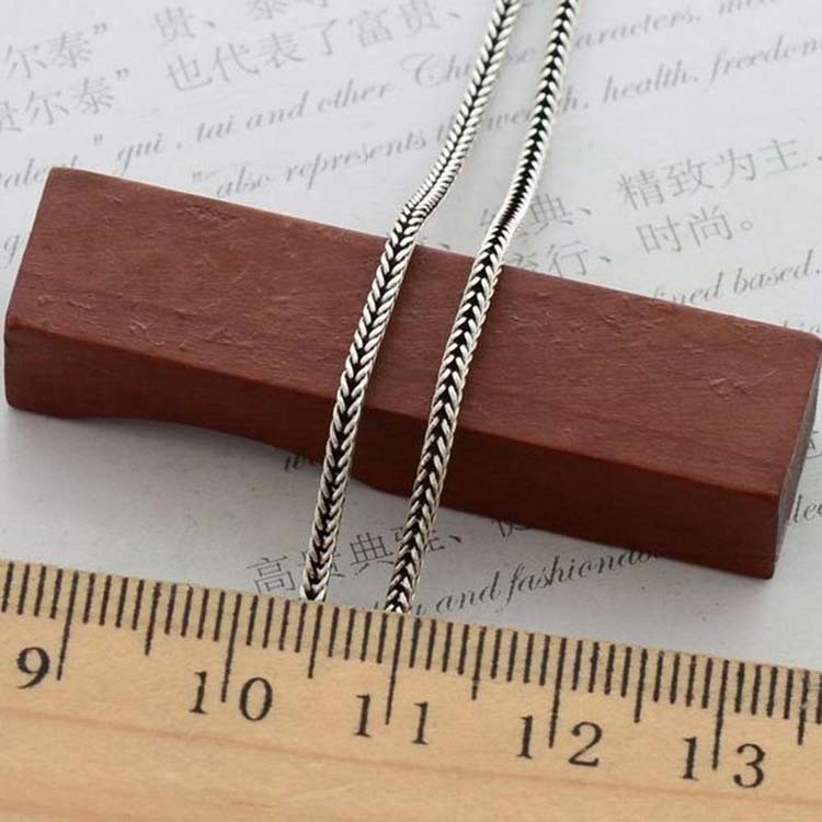 Men and Women Sterling Silver Necklace with Two Tone Skull Pendant(XH052035W)