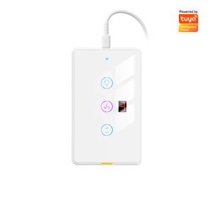 Tuya WiFi Fan Light Switch Type C with Timer and Voice Control, Compatible with