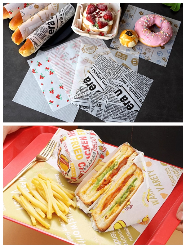 35gram  White Printable Oilproof Wax Coated Paper For Sandwich Wrapping A4 Sheet