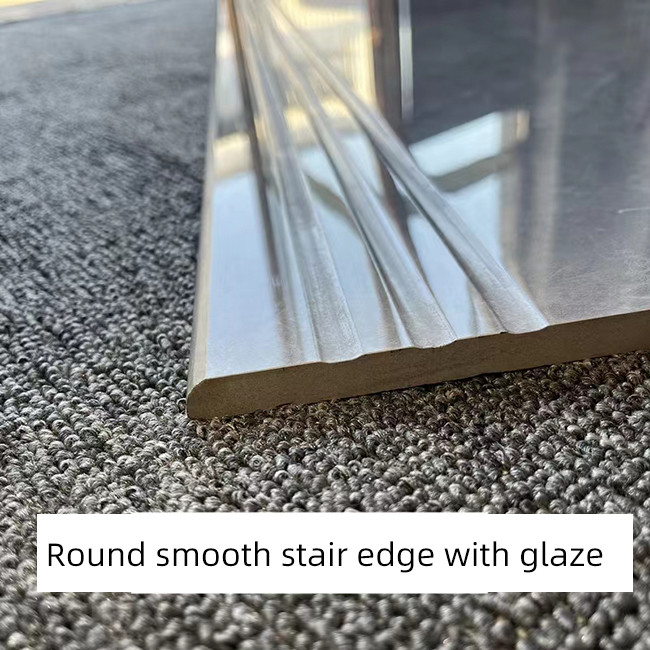 1200*470mm Marble Look Porcelain Tiles Full Body Polished Glazed Floor Stair Step Tiles