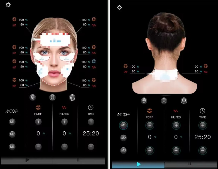 Portable MFFACE Pe-Face RF Microcurrent Face Lifting Double Chin Removal Machine