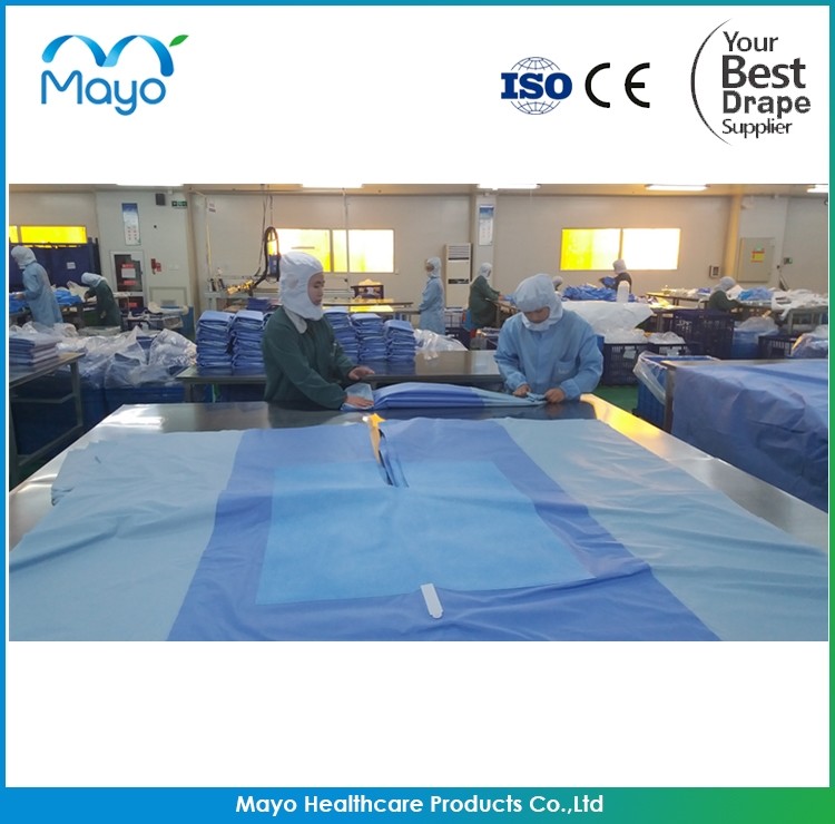 Medical Sterilized Surgical Basic Caesarean Drape Set With Baby Blanket
