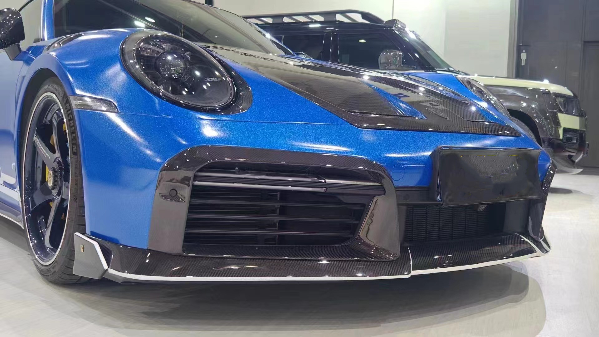 Repair Porsche 992 Body Kit BS Style Turbo Widebody Diffuser Spoiler Dry Carbon Fiber