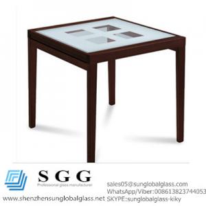 CE & SGS certificated quality white silk screen glass top