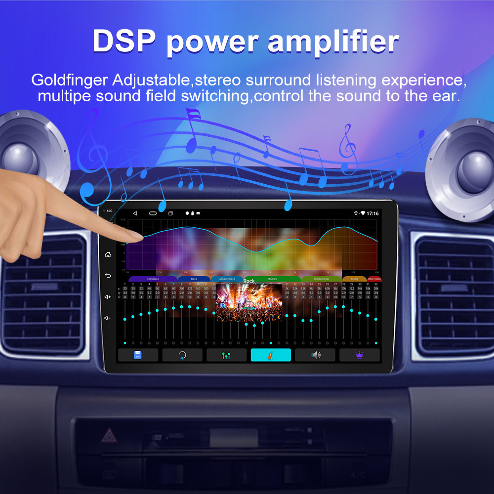 Work Steering Wheel Control 9inch Double 1din Car Radio with HD Touch Screen and WiFi