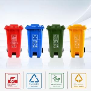 200 Liter Wheelie Recycle Binplastic Dustbin Plastic Dustbin with Pedal