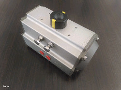 Double effect pneumatic actuator - RATDA model Anodizing external surface GREY cap color