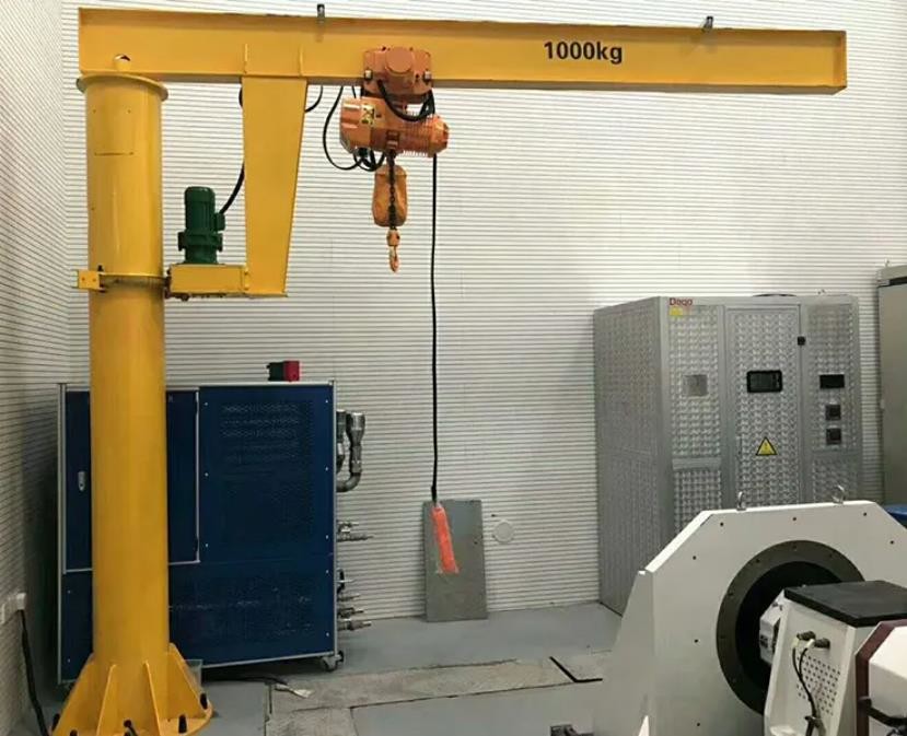 3T 360 Degree Rotating Wire rope electric hoist cantilever crane