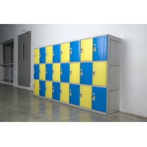  Yellow 4 Tier Lockers with On - Site Assembly For Swimming Pool Manufactures