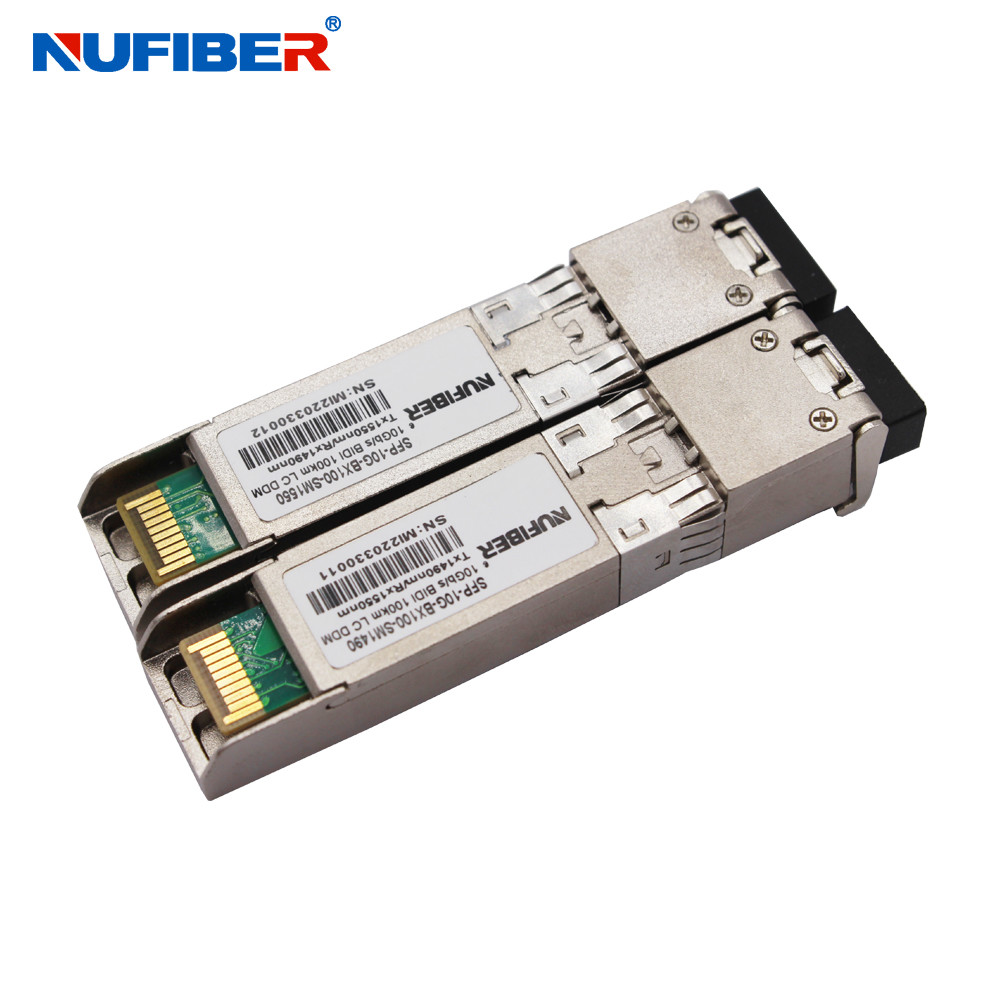 1490 / 1550nm 10G WDM SFP Module Bidi 100km Simplex SM LC Connector
