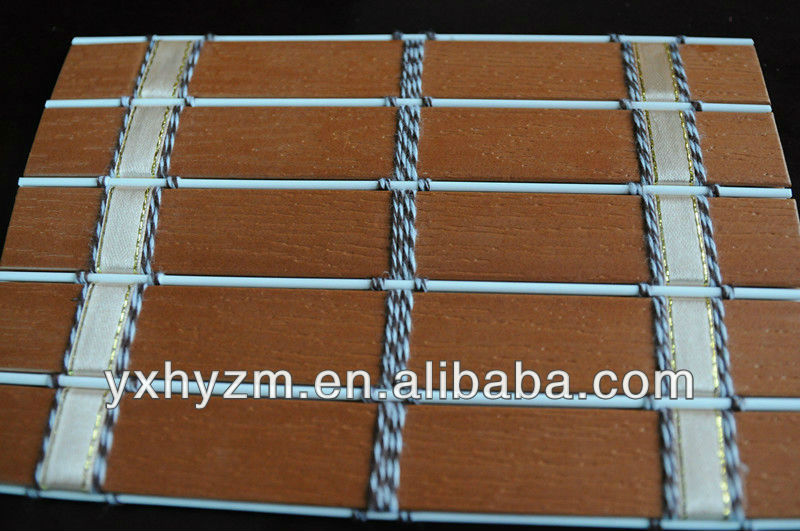 Modern Pvc Window Blinds , Pvc Waterproof Roller Blinds Weaving With Raffia